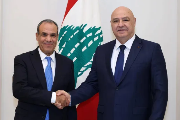 الرئيس اللبناني جوزيف عون يستقبل وزير الخارجية المصري بدر عبد العاطي خلال زيارته بيروت (الخارجية المصرية)