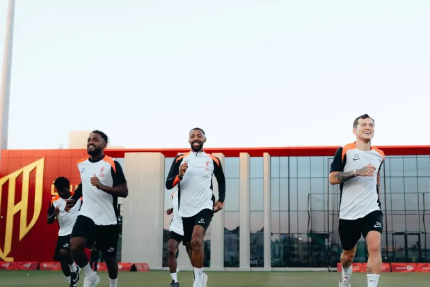 من استعدادات القادسية للمباراة (موقع النادي)