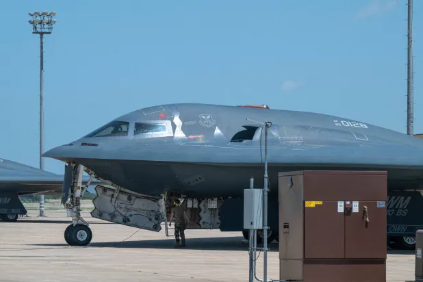 A US Air Force B-2 Spirit stealth bomber returns from Operation Midnight Hammer, the US attack on Iran's nuclear facilities, at Whiteman Air Force Base, Missouri, US June 2025. US Air Force/Handout via REUTERS 