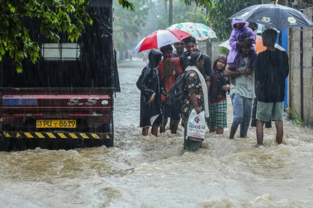 Sri Lanka is currently experiencing the northeast monsoon season but rainfall has intensified due to a cyclone. AFP
