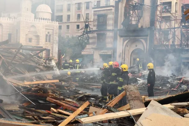 استمرت عملية تبريد النيران عدة ساعات (محافظة الجيزة)