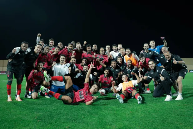 لاعبو الخلود وفرحة جماعية بعد التأهل (موقع النادي)