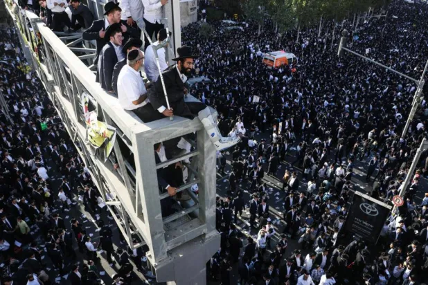 Ultra-Orthodox opposition to mandatory military service proposals sparked a mass rally in Jerusalem in October. AHMAD GHARABLI / AFP
