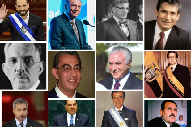 صورة مركبة لرؤساء عرب في أميركا اللاتينية