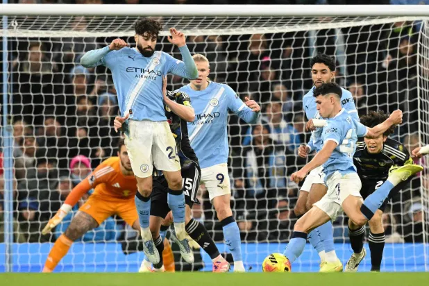 فودين وهدف فوز مانشستر سيتي الغالي (أ.ف.ب)