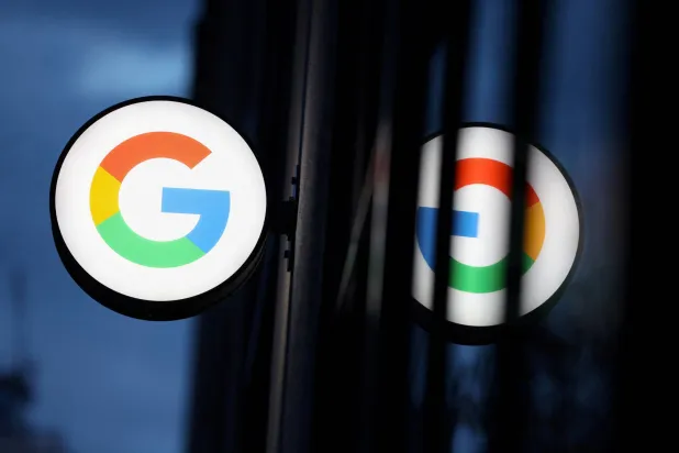 FILE PHOTO: The logo for Google LLC is seen at the Google Store Chelsea in Manhattan, New York City, US, November 17, 2021. REUTERS/Andrew Kelly/File Photo