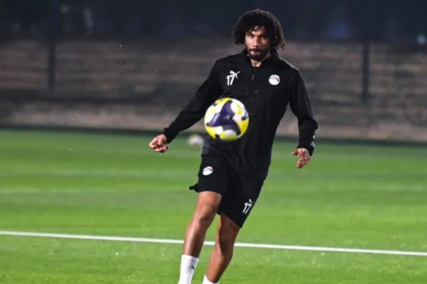 النني خلال التدريبات (الاتحاد المصري)