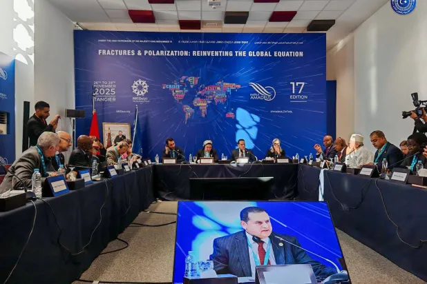 جانب من حضور «منتدى ميدايز الدولي 2025» المنعقد في المغرب الأحد (وزارة الخارجية بشرق ليبيا)