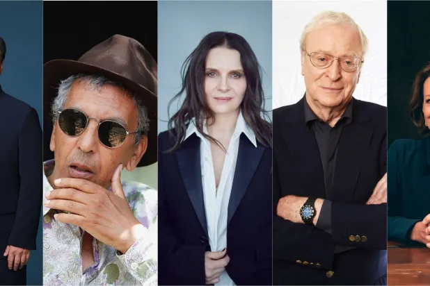 ‎⁨السير مايكل كين وجولييت بينوش وستانلي تونغ ورشيد بوشارب ووسيغورني ويفر (إدارة المهرجان)⁩