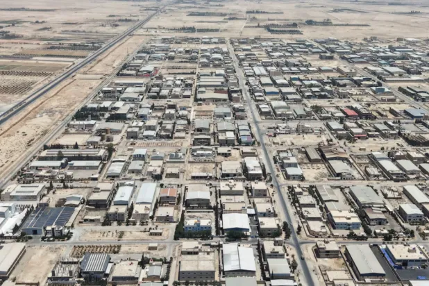 A drone view shows Adra industrial city in Damascus, Syria, July 10, 2025. REUTERS/Stringer