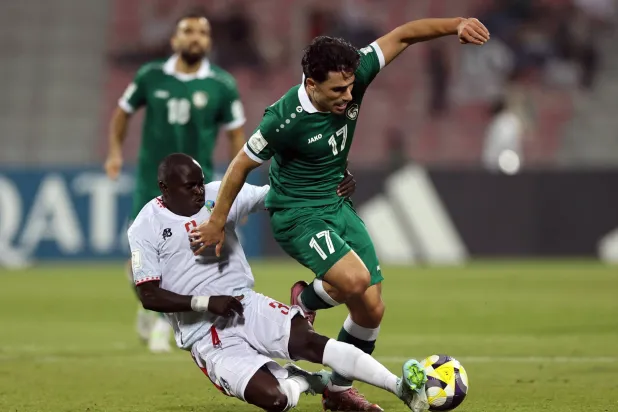 محمد الصلخدي لاعب منتخب سوريا (رويترز)