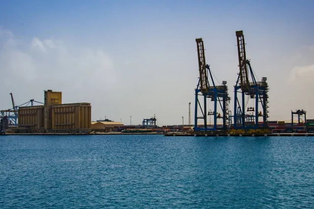 The Port Sudan harbor on the Red Sea. (Getty Images) 