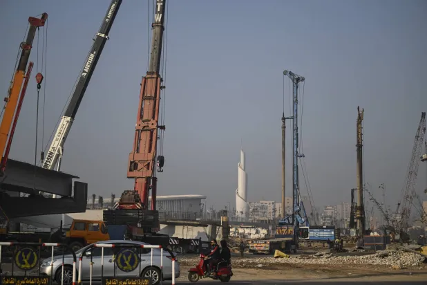 An infrastructure project under construction in Cairo, Egypt, 02 December 2025. (EPA)