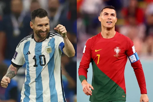 رونالدو وميسي في مواجهة مونديالية جديدة (رويترز)