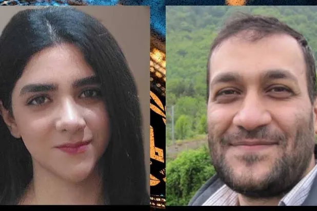 فاطمة صديقيان وشريكها محمد شيرينكار (صفحة البرنامج على «إكس»)