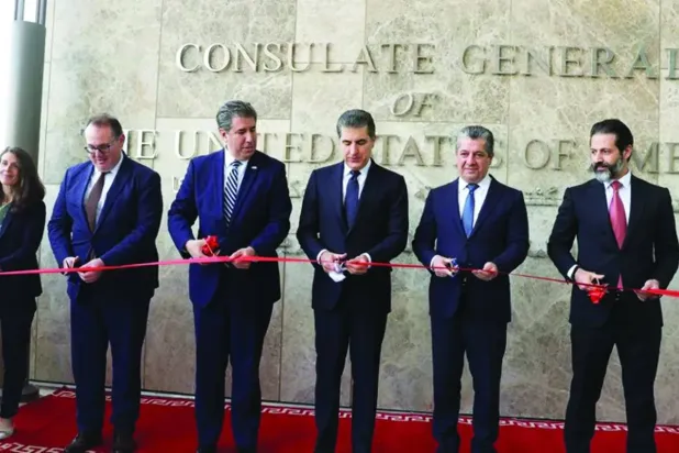 Yeni ABD konsolosluğu 200 bin metrekareden fazla bir alanı kaplarken Deniz Piyadeleri için özel güvenlik tesisleri yer alıyor (X platformu)