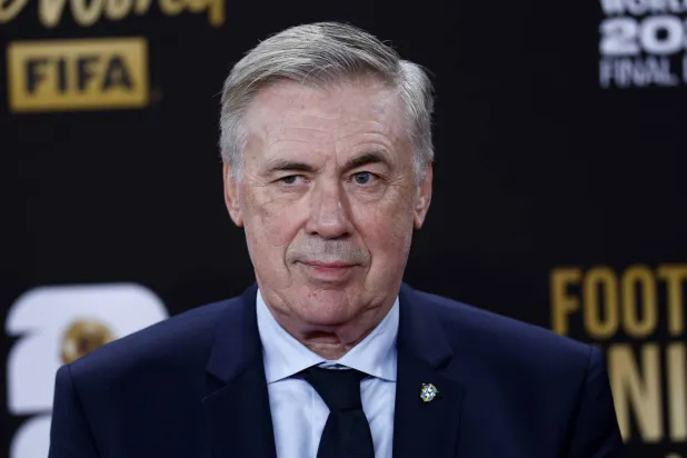Head coach of the Brazilian national soccer team Carlo Ancelotti arrives for the FIFA World Cup 2026 Final Draw at the Kennedy Center in Washington DC, USA, 05 December 2025. EPA/WILL OLIVER
