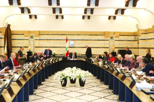 جلسة لمجلس الوزراء اللبناني برئاسة نوّاف سلام (رئاسة الحكومة)