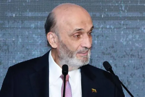 رئيس «القوات» سمير جعجع متحدثاً في مؤتمر الحزب العام الذي عقد الأحد (القوات) 