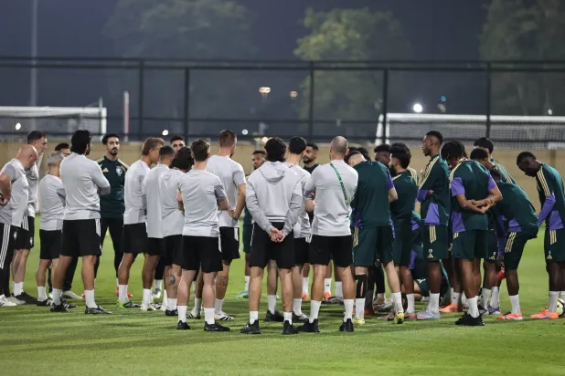 المنتخب السعودي اختتم تحضيراته لمواجهة المغرب (تصوير: سعد العنزي)