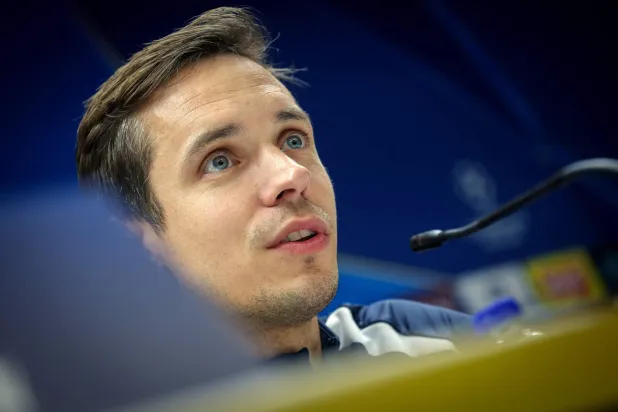 ديفيد هوبير المدير الفني ليونيون سانت جيلواز (أ.ف.ب)