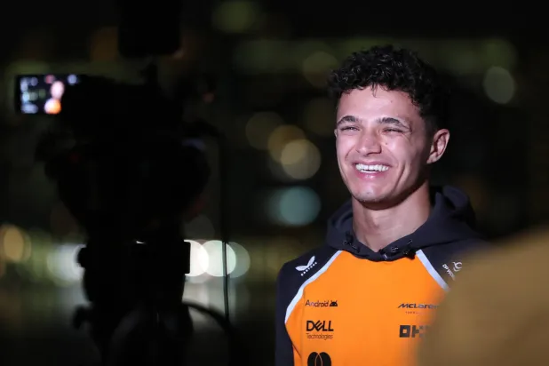 McLaren's Lando Norris is interviewed the day after becoming the 2025 Formula One World Champion in Abu Dhabi, United Arab Emirates, December 8, 2025. (Reuters)