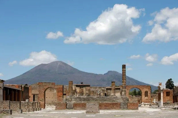 The archaeological site of the ancient Roman city of Pompeii is seen in Pompeii, Italy, May 26, 2020. (Reuters) 