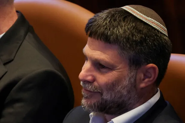 Israeli Finance Minister Bezalel Smotrich attends a Plenum session of the Knesset, Israel's Parliament, also attended by Argentine President Javier Milei (not pictured), in Jerusalem, June 11, 2025. (Reuters) 
