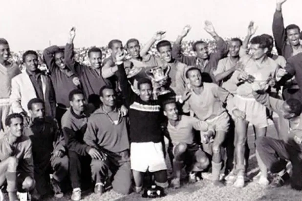 منتخب مصر بطل النسخة الأولى من كأس الأمم الأفريقية 1957 (أرشيف الأهرام)