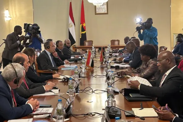 خلال انعقاد الدورة الأولى للجنة المشتركة بين مصر وأنغولا (الخارجية المصرية)