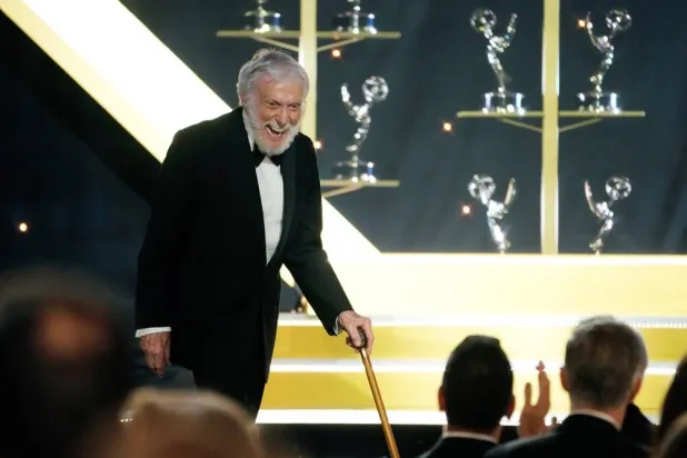 Dick Van Dyke accepts the award for outstanding guest performance in a daytime drama series for "Days of our Lives" during the 51st Daytime Emmy Awards on Friday, June 7, 2024, at the Westin Bonaventure in Los Angeles. (AP) 