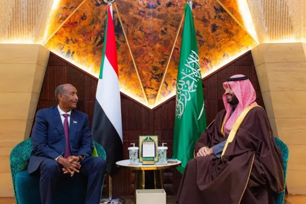 Saudi Crown Prince meets with Sudan's Abdel Fattah Al-Burhan in Riyadh - SPA