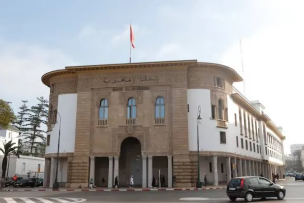 إطلالة عامة على مقر البنك المركزي المغربي في الرباط (رويترز)