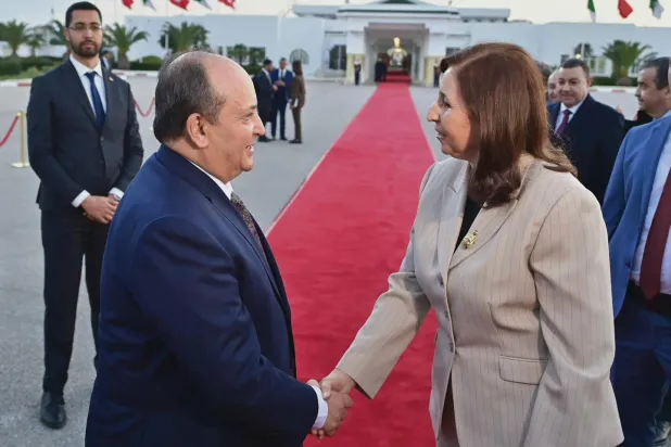 الوزير الأول الجزائري مع رئيسة الحكومة التونسية 12 ديسمبر الحالي (الوزارة الأولى الجزائرية)