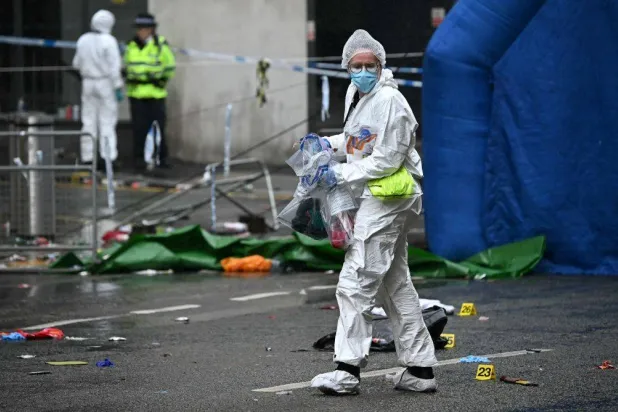 موقع حادث الدهس في ليفربول مايو الماضي (أ.ف.ب)