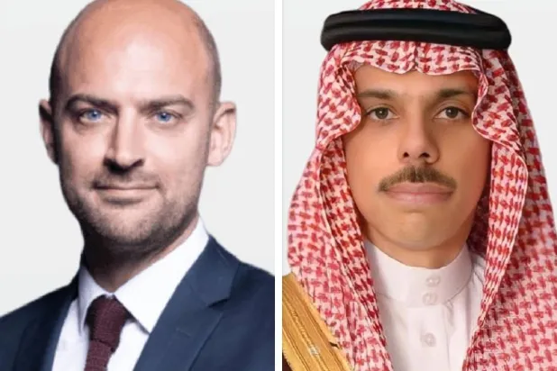 الأمير فيصل بن فرحان والوزير جان نويل بارو (الخارجية السعودية)