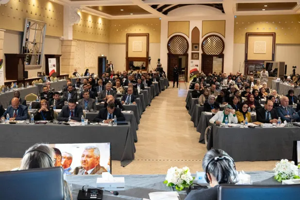 صورة وزعتها البعثة الأممية لاختتام افتتاح الحوار المهيكل