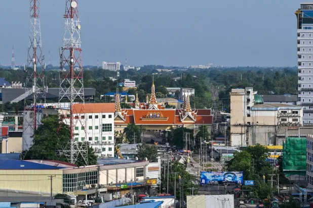 Cambodia said Thailand's military on Thursday bombed the casino hub Poipet, a major crossing between the two nations, as foreign powers pressured them to halt reignited border clashes. TANG CHHIN Sothy / AFP/File
