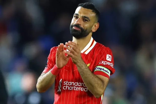 Football - Premier League - Brighton & Hove Albion v Liverpool - The American Express Community Stadium, Brighton, Britain - May 19, 2025 Liverpool's Mohamed Salah looks dejected after the match. (Action Images via Reuters)
