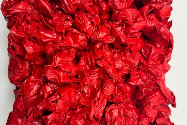 تحاول الفنانة التشكيلية في هذه المجموعة العبور من المحدود إلى المطلق (الغاليري)