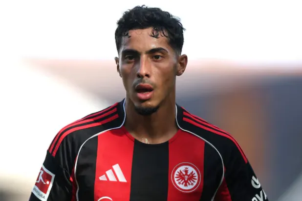 Soccer Football - Friendly - Fulham v Eintracht Frankfurt - Craven Cottage, London, Britain - August 9, 2025 Eintracht Frankfurt's Fares Chaibi Action Images via Reuters/Paul Childs 