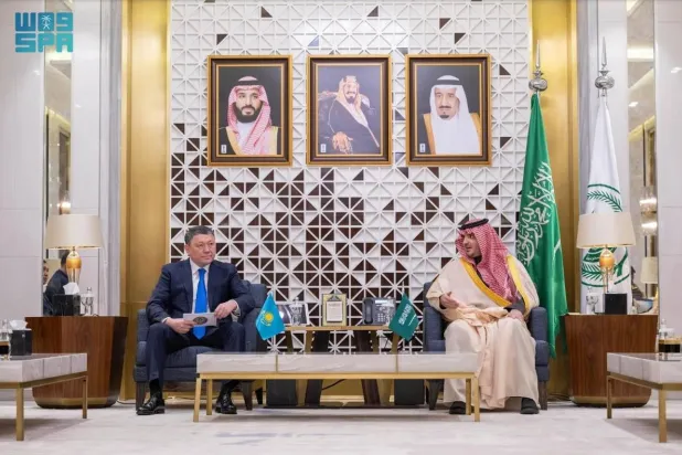 The Saudi Minister of Interior met on Thursday with his Kazakh counterpart in Riyadh. SPA
