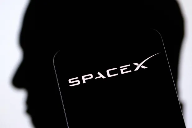 FILE PHOTO: SpaceX logo and Elon Musk silhouette are seen in this illustration taken, December 19, 2022. REUTERS/Dado Ruvic/Illustration/File Photo