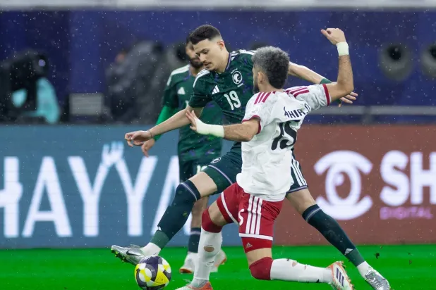 مباراة السعودية والإمارات ألغيت بسبب هطول الأمطار (المنتخب السعودي)