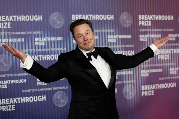 FILE PHOTO: Elon Musk attends the Breakthrough Prize awards in Los Angeles, California, U.S., April 13, 2024. REUTERS/Mario Anzuoni/File Photo
