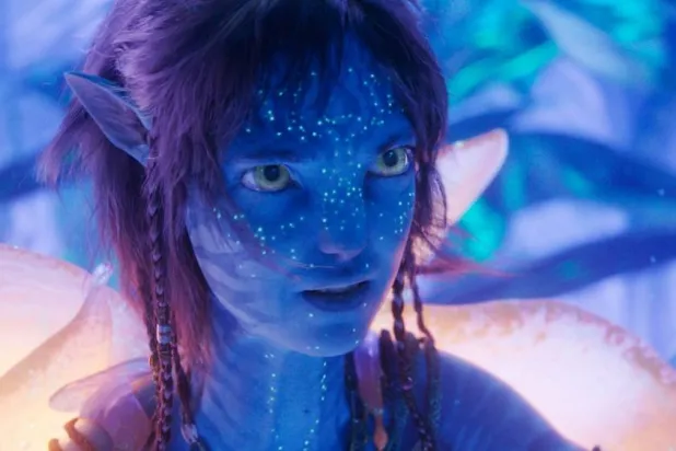  This image released by 20th Century Studios shows Kiri, performed by Sigourney Weaver, in a scene from "Avatar: Fire and Ash." (20th Century Studios via AP) 