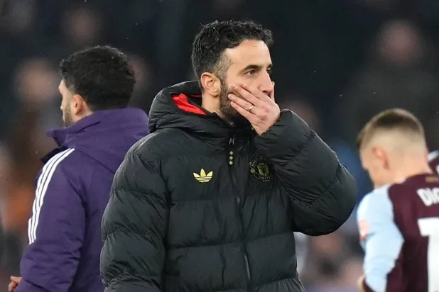 روبن أموريم المدير الفني لفريق مانشستر يونايتد (د.ب.أ)