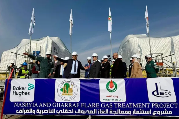 جولة تفقدية من وزارة النفط العراقية لمشروع استثمار الغاز المصاحب بالناصرية (إكس)