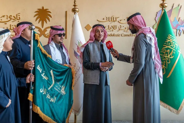 الموسى بعد تتويجه بـ«سيف الملك» (نادي الإبل)