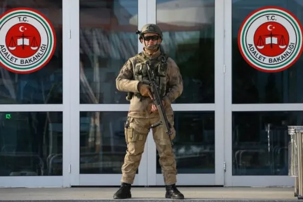 A Turkish soldier stands guard outside the Silivri Prison and Courthouse complex near Istanbul, Turkey. (File/Reuters)

